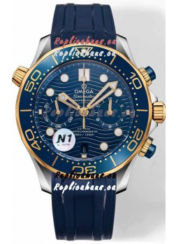 Omega Seamaster Co-Axial Master Chronograph Two Tone Blue Dial 44MM 1:1 Mirror Replica