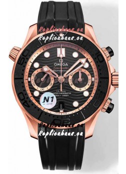 Omega Seamaster Co-Axial Master Chronograph Rose Gold Black Dial 44MM 1:1 Mirror Replica