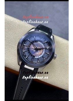 Omega Seamaster Aqua Terra 150M Worldtime Rubber Strap Swiss Replica Watch