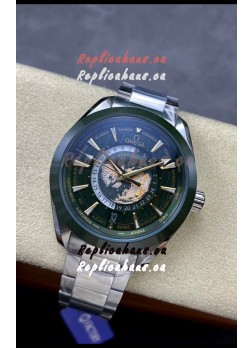 Omega Seamaster Aquaterra 150M Worldtimer Black Dial 1:1 Mirror Replica Watch