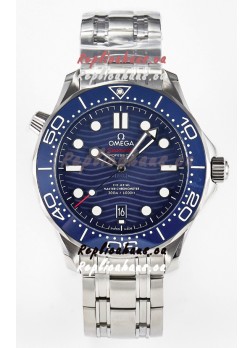 Omega Seamaster Super Clone 300M Master Chronometer Blue Swiss 904L Steel Watch
