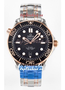 Omega Seamaster Super Clone 300M Master Chronometer Blue Swiss 2 Tone Watch