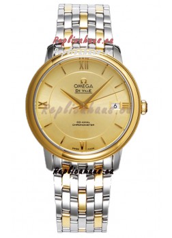 Omega De Ville Co-Axial Chronometer 36.8MM Swiss Replica Watch in Two Tone Casing