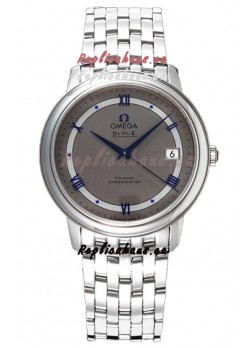 Omega De Ville Co-Axial Chronometer 36.8MM Swiss Replica Watch in Dark Grey Dial 