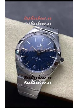 Omega Super Clone Co-Axial Constellation Stainless Blue Textured Dial Replica Watch