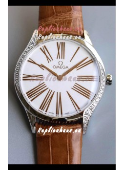 Omega De Ville Tresor Edition Swiss Quartz Watch 36MM Steel Casing White Dial