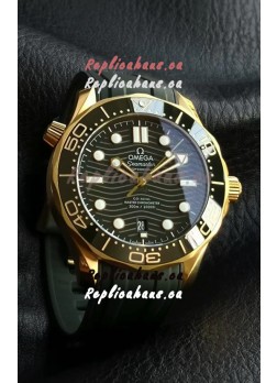 Omega Seamaster Super Clone 300M Master Chronometer Rose Gold Green Dial Watch 