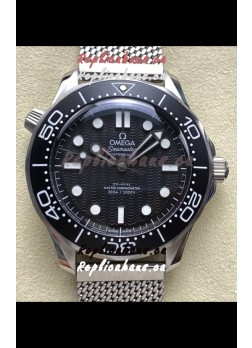 Omega Seamaster Super Clone 300M Master Chronometer Black Swiss 904L Steel Watch
