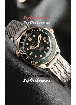 Omega Seamaster Super Clone 300M Diver Titanium Two Tone Green Dial Watch 
