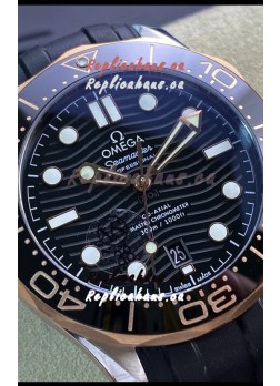 Omega Seamaster 300M Co-Axial Master Chronometer Black Dial Two Tone Casing 1:1 Mirror Replica