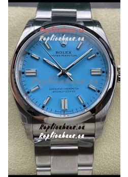Rolex Oyster Perpetual REF# 126000 36MM Swiss Movement Tiffany Blue Dial 904L Steel 1:1 Mirror Replica Watch