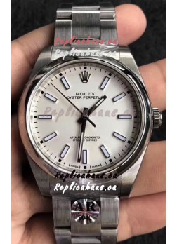 Rolex Oyster Perpetual REF#124300 41MM Cal.3230 Movement Swiss Replica White Dial 904L Steel 1:1 Mirror Replica Watch