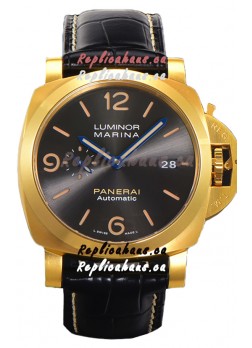 Panerai Luminor Marina PAM1115 1:1 Mirror Swiss Replica Watch 44MM Yellow Gold 