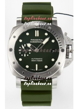 Panerai Super Clone Luminor Submersible Verde Militare PAM1055 42MM Replica Watch
