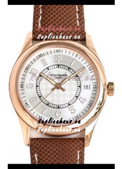 Patek Philippe Calatrava 6007R Steel Dial Rose Gold 1:1 Mirror Replica Watch