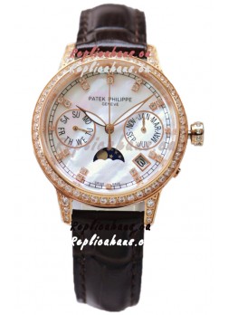 Patek Philippe Grand Complications Ladies First Perpetual Calendaer Rose Gold Swiss Replica Watch 