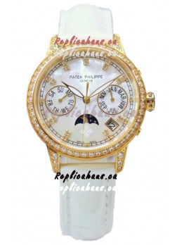 Patek Philippe Grand Complications Ladies First Perpetual Calendaer Yellow Gold Swiss Replica Watch 
