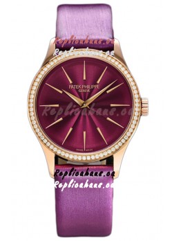 Patek Philippe Calatrava 4997 Ladies Rose Gold Pink Dial with Swiss Automatic Movement Watch