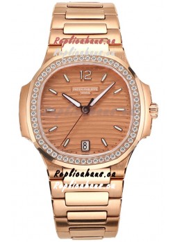 Patek Philippe Nautilus 7118R 35MM 1:1 Rose Gold Case & Dial 1:1 Mirror Replica Watch
