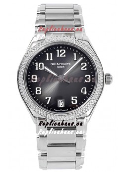 Patek Philippe Twenty-4 Grey Dial 904L Steel Casing 1:1 Mirror Replica Watch 36MM
