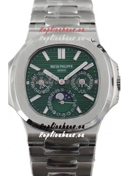 Patek Philippe Nautilus 5740 Perpetual Calendar Stainless Steel Green Dial Swiss Replica Watch 