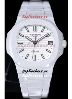 Patek Philippe Nautilus 5711 AET Remould White Ceramic Edition White Dial Swiss Replica Watch