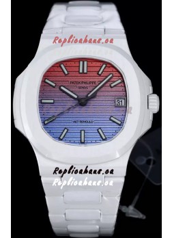 Patek Philippe Nautilus 5711 AET Remould White Ceramic Edition Gradient Dial Swiss Replica Watch