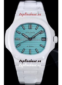 Patek Philippe Nautilus 5711 AET Remould White Ceramic Edition Green Dial Swiss Replica Watch