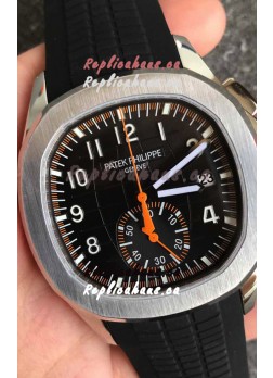 Patek Philippe Aquanaut 5968 Chronograph Steel Casing Orange Hands Watch in Swiss Automatic Movement