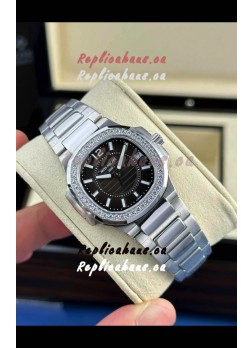 Patek Philippe Nautilus Super Clone 7010 32MM 1:1 Mirror Replica Black Dial 