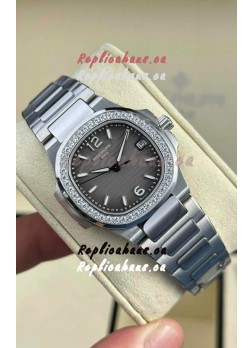 Patek Philippe Nautilus Super Clone 7010 32MM 1:1 Mirror Replica Grey Dial 
