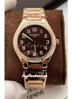 Patek Philippe Twenty-4 Green Dial Rose Gold Casing 1:1 Mirror Replica Watch 36MM