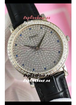 Piaget Altiplano G0A36128 Paved Diamonds Dial Swiss Quartz Replica Watch in Steel Case