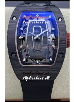 Richard Mille RM07 Black Carbon Casing Black Strap 1:1 Superclone Swiss Replica Watch 