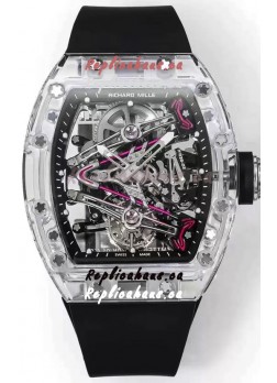 Richard Mille RM38-02 Sapphires Bubba Watson Black Rubber Tourbillon Movement 1:1 Mirror Replica