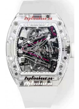 Richard Mille RM38-02 Sapphires Bubba Watson White Rubber Tourbillon Movement 1:1 Mirror Replica