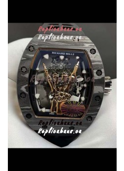 Richard Mille RM66 Flying Genuine Tourbillon Black Carbon Superclone Replica Watch 