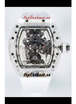 Richard Mille Super Clone 56-01 Transparent Sapphires Casing with Genuine Tourbillon Watch