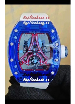 Richard Mille RM52-03 Paris Saint-Germain Tourbillon Blue Sapphires Swiss Replica Watch 