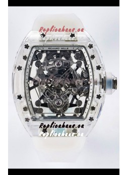 Richard Mille Super Clone 56-01 Transparent Sapphires Casing with Genuine Tourbillon Watch