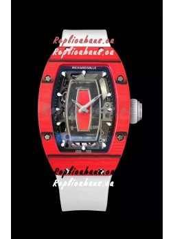 Richard Mille RM07 Red Carbon Casing 1:1 Superclone Swiss Replica Watch