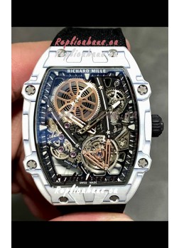 Richard Mille Super Clone 27-05 White Carbon Casing Swiss Replica Watch 