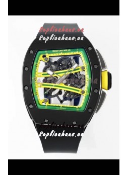 Richard Mille Super Clone RM61-01 Black Ceramic Black Strap Swiss Replica Watch