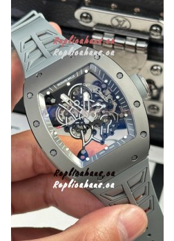 Richard Mille Super Clone RM055 Ceramic/Titanium Grey Casing with Genuine Tourbillon Watch 