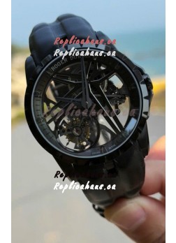 Roger Dubuis Super Clone Excalibur Spider Flying Tourbillon Skeleton Titanium Casing 42MM