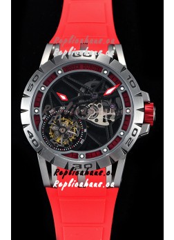 Roger Dubuis Excalibur Spider Flying Tourbillon Skeleton Titanium Casing 1:1 Mirror Swiss Watch