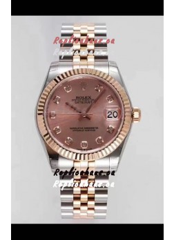 Rolex Datejust 31MM Cal.3135 Movement Swiss Replica Champange Dial Jubilee Strap - Ultimate 904L Steel Watch