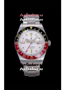Rolex GMT Master ALBINO Edition Vintage Swiss Watch in White Dial