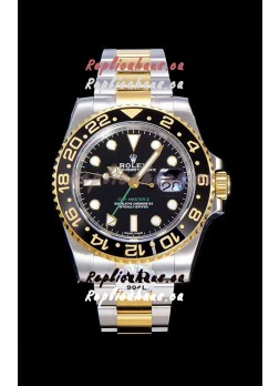 Rolex GMT Masters II 116713 Yellow Gold Swiss Replica 1:1 Mirror Watch 904L Steel 