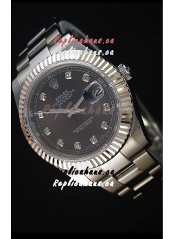Rolex Datejust Japanese Replica Watch - Grey Dial in 41MM with Oyster Strap